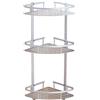 SOULONG Mensole da Bagno ad Angolo, Scaffale Doccia Salvaspazio, 3 Ripiani, Portaoggetti Doccia con Ganci, Mensola da Doccia per Organizzare Tazze, 56 × 23 × 30 cm