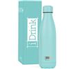 IDRINK I-Drink - Borraccia Termica in Acciaio 350/500/750/1000 ML (1000 ML, Verde)
