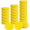 Dhisperares Confezione da 25 Spugne Rotonde per Pittura, Morbide | Giallo Spugna Rotonda Sintetica per Acquerello, Arte, Artigianato, Argilla, Pittura Viso, Pulizia, Arte E Artigianato