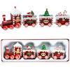 MAOSHYMS Decorazioni natalizie treno, mini treno natalizio, decorazioni natalizie in legno treno, decorazioni natalizie, ferrovia in legno, decorazioni da tavola per bambini Natale Capodanno Regali (A)