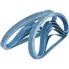 Zivisk Nastri abrasivi da 1/2 pollici x 45 cm, 4 per ciascuna grana 40/60/80/120, levigatrice a nastro blu per lavorazione del legno, lucidatura dei metalli, nastri abrasivi con zirconia (confezione da 16)