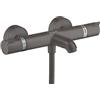 hansgrohe Ecostat Miscelatore termostatico vasca Comfort esterno, cromo nero satinato, 13114340