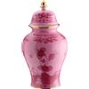 GINORI 1735 VASO POTICHE 38 CM, ORIENTE ITALIANO ROSSO PORPORA, FILO ORO