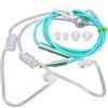Jectse Cuffie Air Tube, Auricolari Bilaterali Air Tube Universali da 3,5 Mm, Cuffie Anti Radiazioni con Cancellazione del Rumore e Suono Premium, per Tablet Laptop Cellulari (Verde)