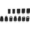 Tonysa Confezione da 12 Pezzi Adattatori Multipli USB 2.0 Convertitori Micro/Mini Maschio Femmina Connettori