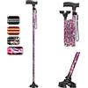 supregear Bastone per Anziani Self Standing 4 Zampe Bastone da Floreale Viola