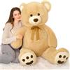 MorisMos 120 cm Orso Peluche Gigante XXL Marrone Orsacchiotto Peluche Apricot