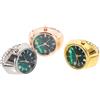 JEWEDECO 3 pezzi Orologio Anello Dito Donna Mini Design Roman Numerals Acciaio Inossidabile e Vetro Decorativo per Uso Quotidiano e Feste