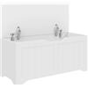 HOMCOM Panca Contenitore con Apertura a Ribalta, 80 cm, Bianco | Aosom Italy
