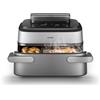 Philips Steam Airfryer 5000 Series Megabasket - Friggitrice ad aria calda con funzione vapore, Steam, Airfry, SteamFry, Mega cestino da 9,5 l o doppio cestino da 3 l + 6 l, separatore del cestello