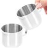 GAROZATION Bricchetto Latte in Acciaio Inox 2 Pezzi 30ml Argento | Beccuccio Preciso, Manico Ergonomico, per Uso Domestico e Occasioni a Tavola