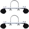 Drhomeam 2 staffe mobili per puleggia per radiatore oliato, girevole a per 360°, supporto per puleggia o accessori per riscaldatori a olio in movimento (nero)