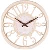 MotiveTech Orologi Da Parete Silenziosi per Ambienti Interni, Beige, C-Bianco