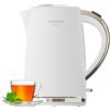 Taurus - Bollitore Fusion Wave| 2200W | 1,7L | Base a 360° | Spegnimento automatico | Filtro anticalcare | Indicatore del livello dell'acqua | Base in acciaio inox | Finiture testurizzate | Bianco