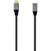 AISENS Cavo di prolunga USB 3.2 Tipo-C Aisens A107-0635 20GBPS 5A 100W / USB Tipo-C maschio - USB Tipo-C femmina / Fino a 100W / 2500Mbps / 1m / Grigio