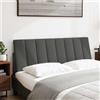 vidaXL Cuscino per testiera "Hanko" grigio scuro 120 cm tessuto