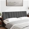 vidaXL Cuscino per testiera "Hanko" grigio scuro 180 cm in tessuto