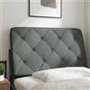 vidaXL Cuscino per testiera grigio scuro 80 cm in tessuto
