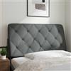 vidaXL Cuscino per testiera grigio scuro 100 cm in tessuto