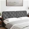 vidaXL Cuscino per testiera grigio scuro 180 cm in tessuto