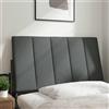 vidaXL Cuscino per testiera "Hanko" grigio scuro 90 cm in tessuto
