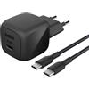 Belkin BOOST Charge USB-C 45W PD PPS+USB-C Kab.sw.WCA013kq1MBK-B6