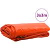 vidaXL Telone 650g / m² Arancione 3 x 3 m Tela con rivestimento in PVC