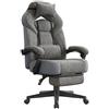 SONGMICS Sedia da ufficio ergonomica OBG077G01, con poggiapiedi, capacità di carico 150 kg, colore grigio