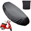 DOPENSPI Coprisedile per moto, universale, impermeabile, protezione solare, con elastico per moto, scooter, protezione del sedile (nero, XXL)