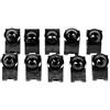 Keenso 10pcs kit bullone corpo carenatura moto, dado Keenso M5 ghiera vite ghiera velocità fissaggio clip(Nero)