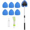 Generico Pulitore Parabrezza Auto - Kit Spazzola Per Pulizia Parabrezza, Pulitore Finestrini Estensibile Con Pad Riutilizzabili | Strumento Per Vetri Interni & Esterni | Per Parabrezzas, Specchi, Porte Bagno &
