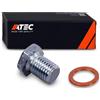 ATEC Germany 1x tappo di scarico olio con anello di tenuta | Compatibile con: BMW 1, 1, 1, 1, 1 Cabriolet, 1 Coupe, 2 Coupe, 3, 3, 3, 3, 3, 3 Cabriolet, 3 Cabriolet, 3 Compact, 3 Compact