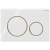 Geberit Placca Geberit Sigma20 Round Bianco / Dorato Doppio Tasto | 115.882.KK.1 Bianco