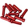 Generico Bicycle Brake Cable End Caps - 0.47 Inch Aluminium Alloy Crimps | 10 Pack Inner Wire Caps Road Mountain Bike | Prevent Core Splitting Universal Shift Accessory. Black, Red, Blue, Gold, Silver