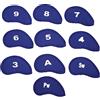 Gucagle Set di coperture per ferro da golf stampate con numeri, morbide e durevoli, in neoprene, coperture per la testa del ferro da golf, maniche protettive per mazze da golf in viaggio,
