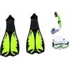 Fesjoy Set da Snorkeling per Adulti Attrezzatura da Snorkeling per Adulti Kit Attrezzatura Professionale Pinne Regolabili Maschera a Prova d (M)