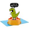 Hallmark Paper Wonder Shoebox - Biglietto di auguri di compleanno, per anniversario, festa del papà, festa della mamma, biglietto d'amore (T-Rex)
