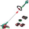 HYECHO Tagliabordi a Batteria Brushless 36V, Larghezza di Taglio 35cm, Filo da 2mm, Regolazione della velocità a Due velocità, Manico Regolabile, Include 2 * 2.0Ah Batteria e Caricabatterie