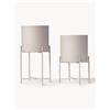 Westwing Collection Set di 2 portavasi alti in metallo Mina - Grigio