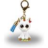Ty - Anello Porta Chiavi Mini Boos Clips - Unicorno - Pixy - Bianco - Con nappa azzurra - Il portachiavi alla moda ispirato ai famosi peluche con gli occhi grandi scintillanti - 10 Cm - 25055