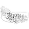 FRCOLOR 1pezzi Coro Di Foglie Argento Per Accessori Da Sposa Cerchietto Nuziale Elegante Per Matrimoni e Feste Design Barocco Unico Per Spose e Damigelle