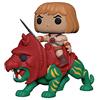 Funko Pop! Ride: Masters of The Universe-He-Man On Battle Cat - I Dominatori Dell'universo - Figura in Vinile da Collezione - Idea Regalo - Merchandising Ufficiale - Giocattoli per Bambini e Adulti