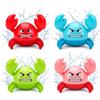 HOMAVEL Set di 4 piccoli animali marini galleggianti, decorazione cava in plastica per piscina, vasca da bagno, vasca idromassaggio e laghetto, regalo per adulti (granchio)