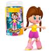 Pinypon TOP Girls capelli castani, con Outfit casual, figura 11 cm con gambe e braccie articolate, doppia espressione, vestiti e scarpe intercambiabili, + 4 anni, Famosa (PNN00200)