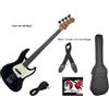 EKO JB300 BLACK Basso Elettrico NERO tipo Jazz Bass KIT con Borsa Tracolla Corde