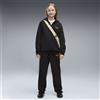PUMA Tuta con zip Essentials Script Glitter da ragazza, Accessori, Nero, 7-8Y
