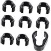 ifundom Supporto Microfono 10 Pezzi Clip per Cavi Microfono in Plastica Nero, Facile Installazione e Gestione Cavi, per Palco e Negozio di Strumenti Musicali