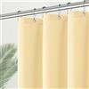 PANGSINNE Tenda da doccia in tessuto beige a nido d'ape, idrorepellente, 256 g/m², resistente, color crema, per vasche da bagno, stretta qualità alberghiera, set con 6 ganci, 91 x 182 cm