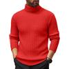Generico Maglione Uomo Collo Alto, Pullover Uomo Invernale Tinte Unite Manica Lunga, Maglioni Elegante Pullovers Slim Fit Classic - Adatto per Primavera, Autunno E Inverno Grigio XL