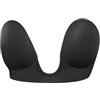 LOVIVER Reggiseno senza spalline antiscivolo imbottito con scollo profondo a U per le donne Reggiseno push up appiccicoso per abito da, m